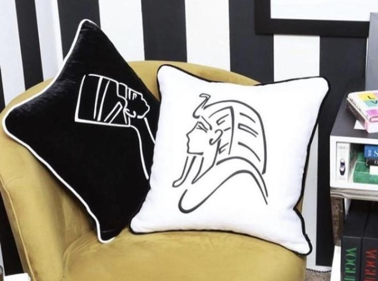 Sergio Hudson NEFERTITI EMBROIDERED PILLOW