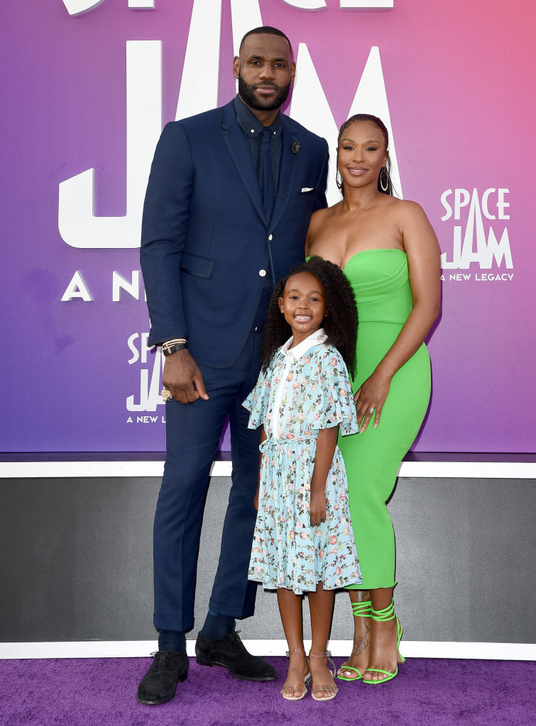 LeBron James, Savannah James and Zhuri James