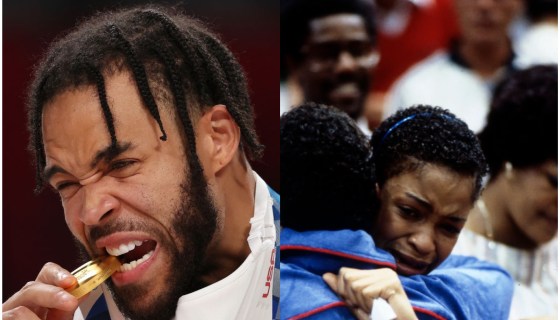 Pamela and Javale McGee make history as first mother and son to