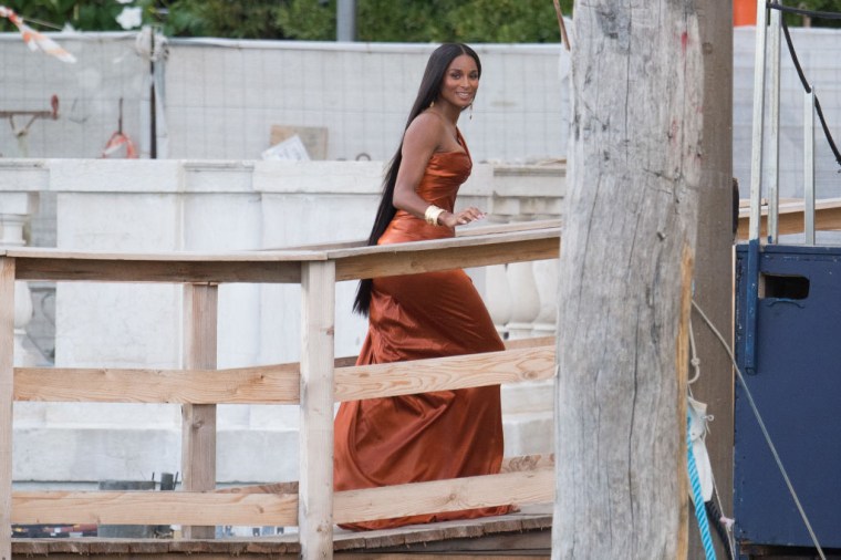Ciara arrives to the Dolce&Gabbana Alta Moda show In Venice