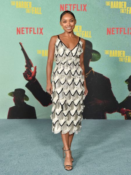 Logan Browning at the Los Angeles Premiere Of "The Harder They Fall"