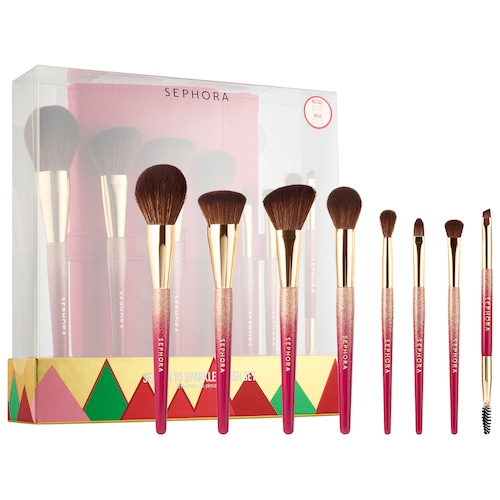 SEPHORA COLLECTION Season to Sparkle 8 Piece Makeup Brush Set