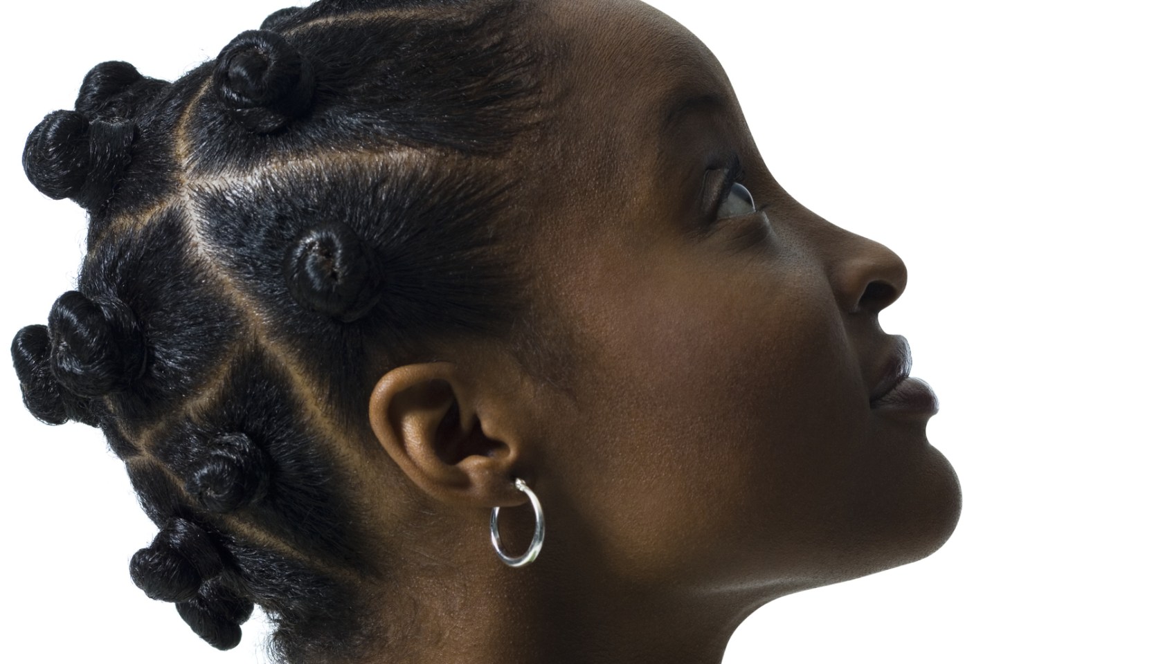 Woman with Bantu knots