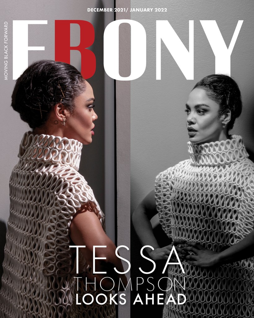 Tessa Thompson Covers Ebony's December Issue