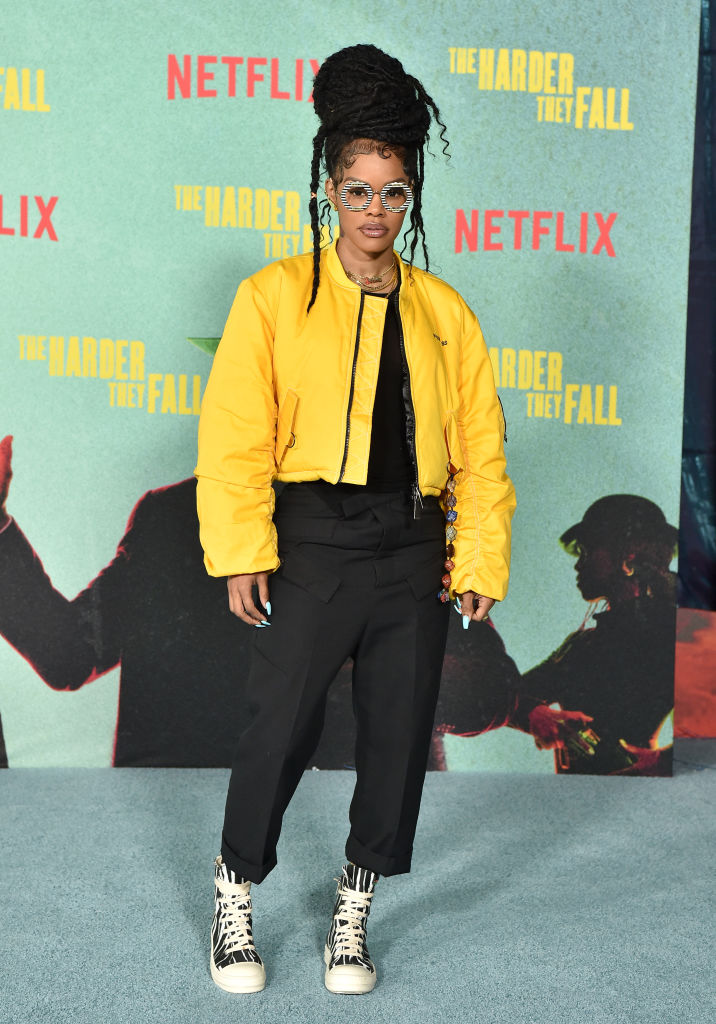 TEYANA TAYLOR AT THE LA PREMIERE OF "THE HARDER THEY FALL," 2021
