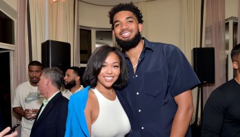 Jordyn Woods Serves Face And Body In Burgundy Cut-Out Dress
