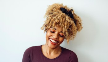 Portrait of a Beautiful Afro-American Woman