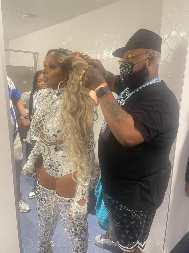 BTS Mary J Blige Tyn Wallace Super Bowl hair