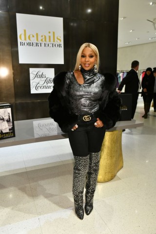 Mary J Blige in Black and silver boots at Details Book Signing And Meet & Greet
