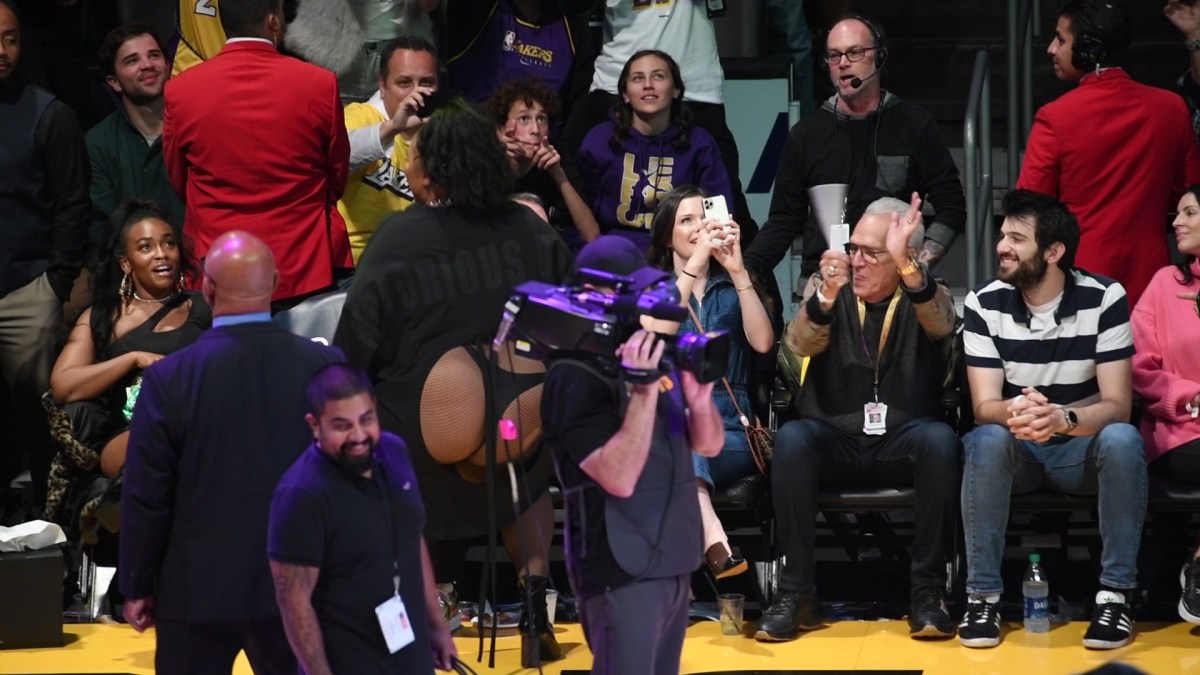 Celebrities At The Los Angeles Lakers Game