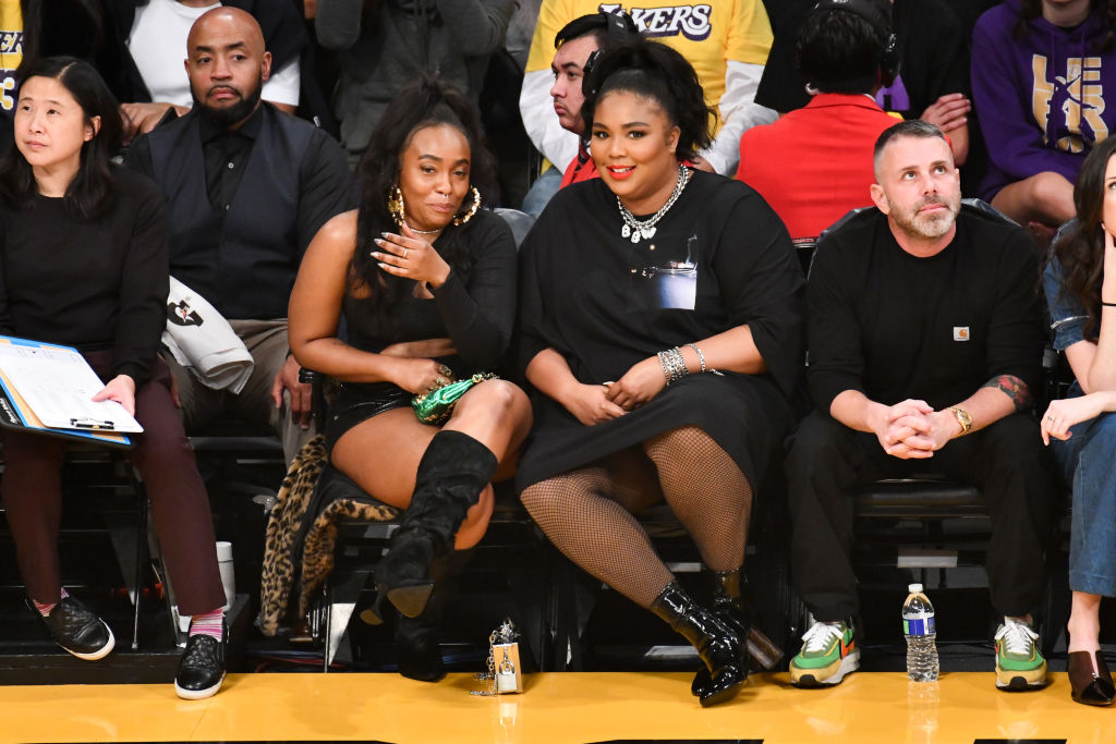 Celebrities At The Los Angeles Lakers Game