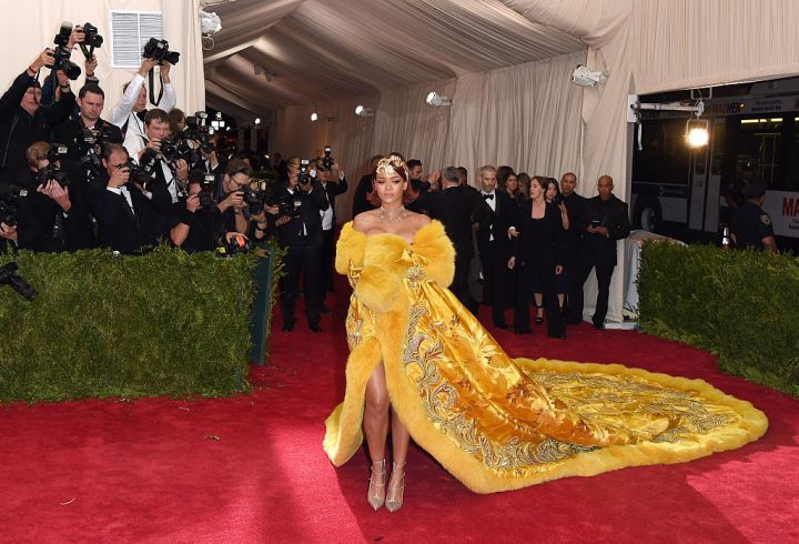 Rihanna at the 2015 Met Gala celebrating "China: Through The Looking Glass"