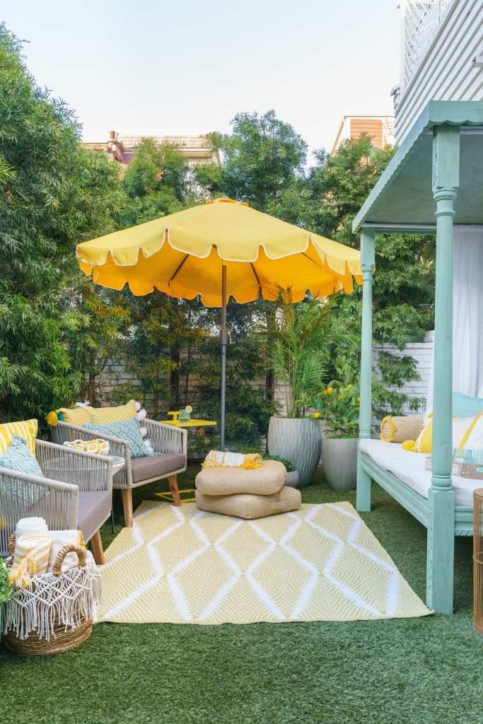 HGTV Star Breegan Jane Sitting in Her Outdoor Space