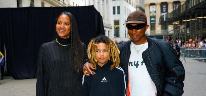 Pharrell Williams and family at Balenciaga's NYC Show
