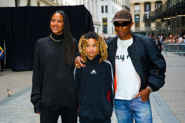 Pharrell Williams and family at Balenciaga's NYC Show