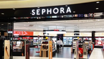 The Sephora store is open in a mall...