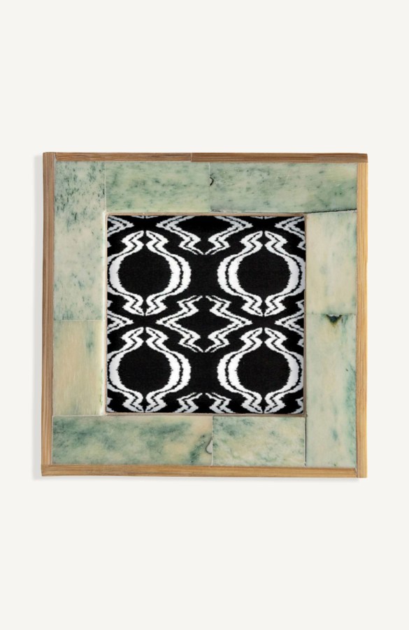 Effortless Composition Aqua Marble Print Frame