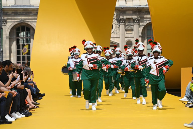FAMU Marching 100 Band Performs at Louis Vuitton Men’s Spring-Summer 2023 Show
