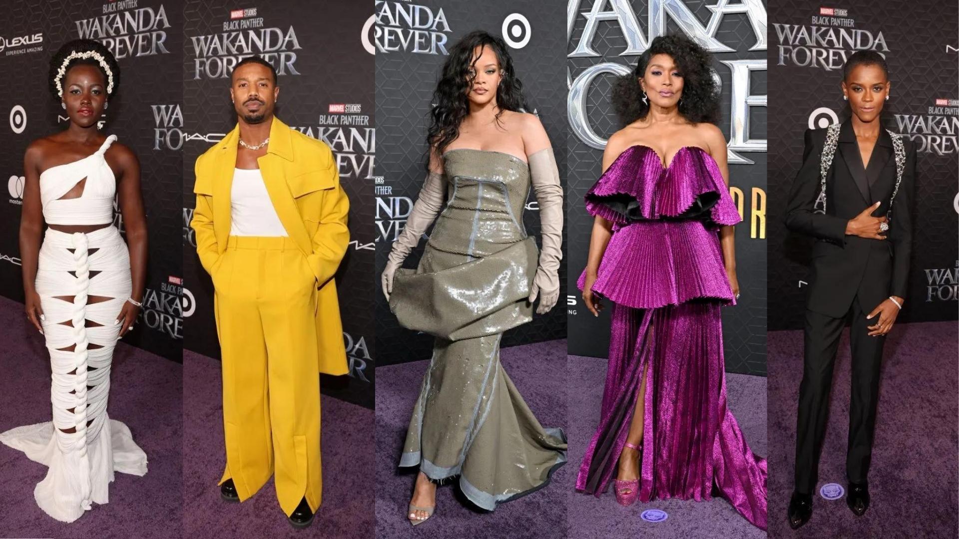 Rihanna's Rick Owens Sequin Dress at Black Panther Premiere