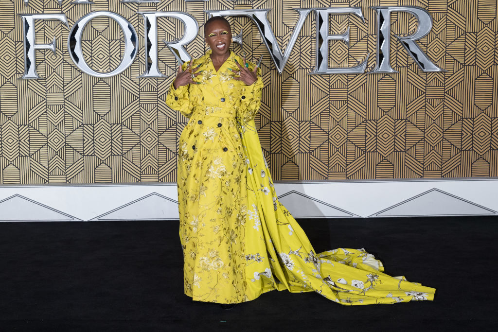 Lupita Nyong'o Wore a Gown Inspired by Her Warrior Character to the Black  Panther Premiere