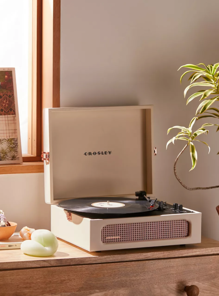 Crosley UO Exclusive Cream Rose Gold Voyager Bluetooth Record Player