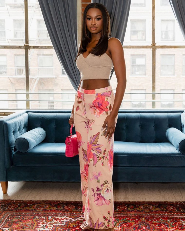 HFR x The Drop Women's Floral Print Wide Leg Fleece Pant