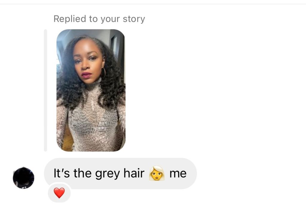 Marsha Grey hair