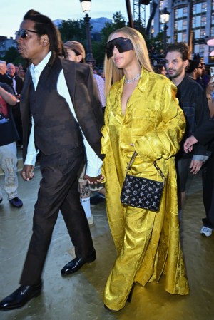 Beyonce and Jay Z at Pharrell's Louis Vuitton fashion show 2023