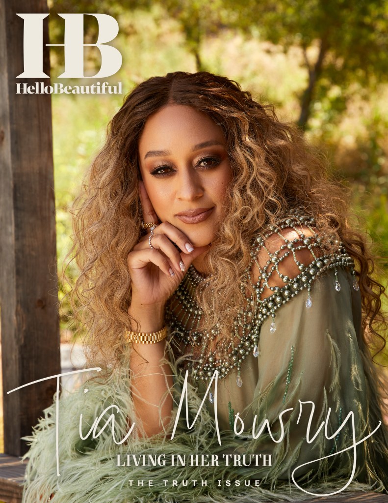 Tia Mowry poses for HelloBeauty Web Magazine June/July 2023 Cover Issue