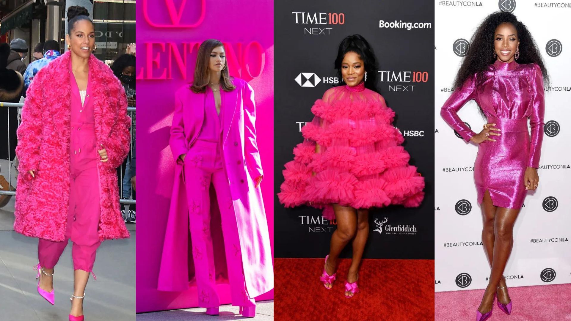 Celebrities Wearing Pink