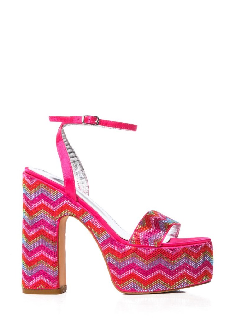 Azalea Wang Wanna Pink Embellished Platform