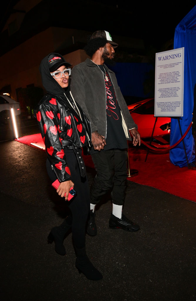 Teyana Taylor and Iman Shumpert at Quavo's Birthday Party, 2021