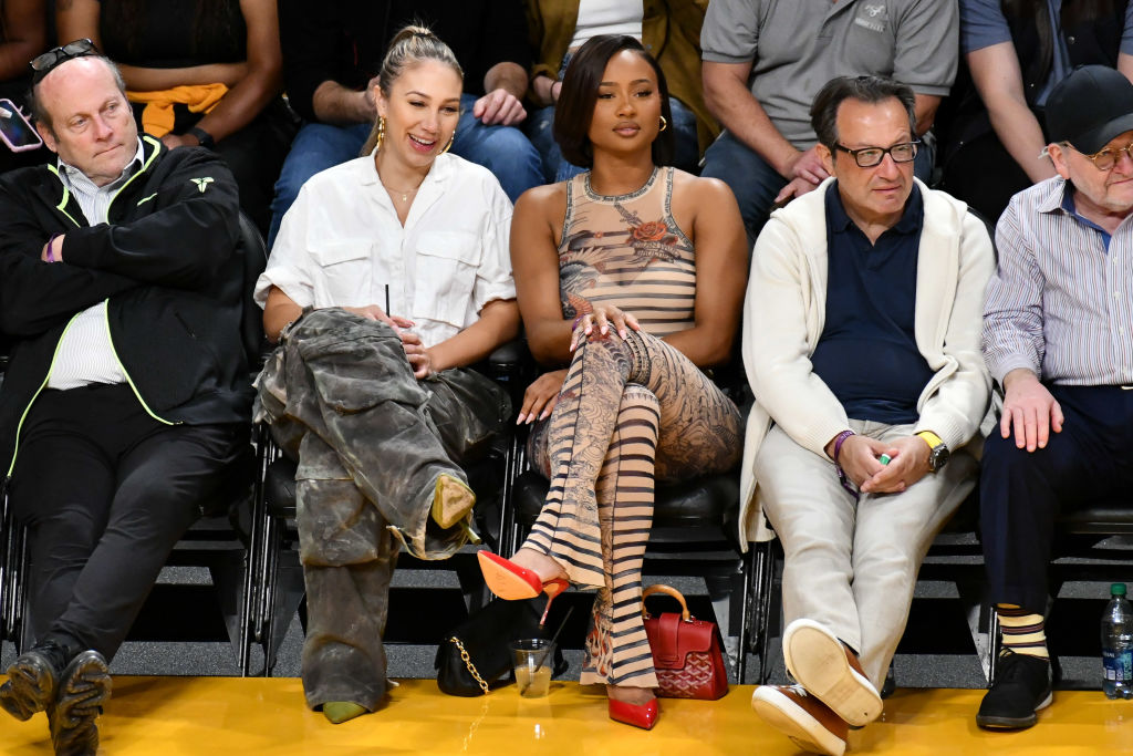 Celebrities At The Los Angeles Lakers Game