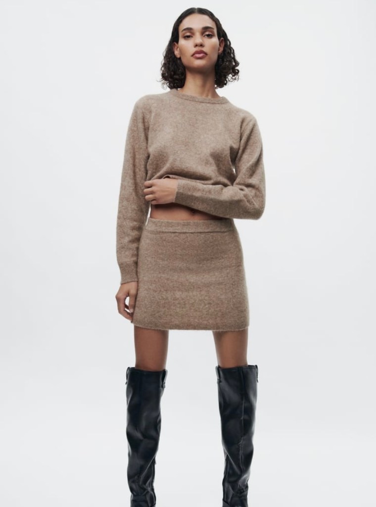 Knit Sweater Skirt Set