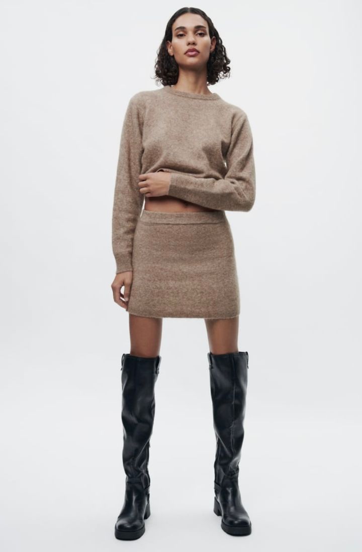 Knit Sweater Skirt Set