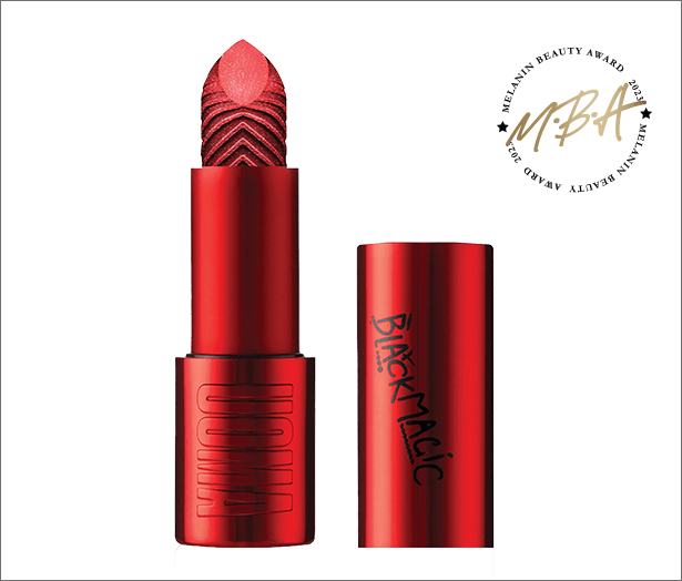 Melanin Award for Best Lipstick: Uoma Beauty's Black Magic zoomed in 
