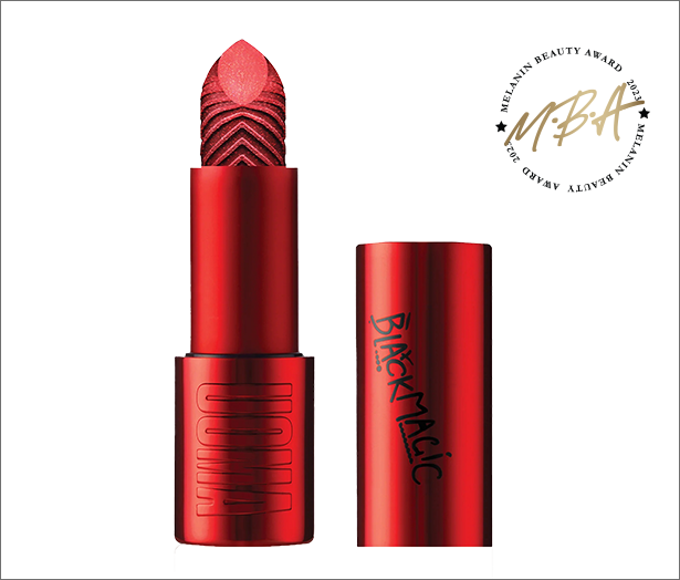 Melanin Award for Best Lipstick: Uoma Beauty's Black Magic zoomed in