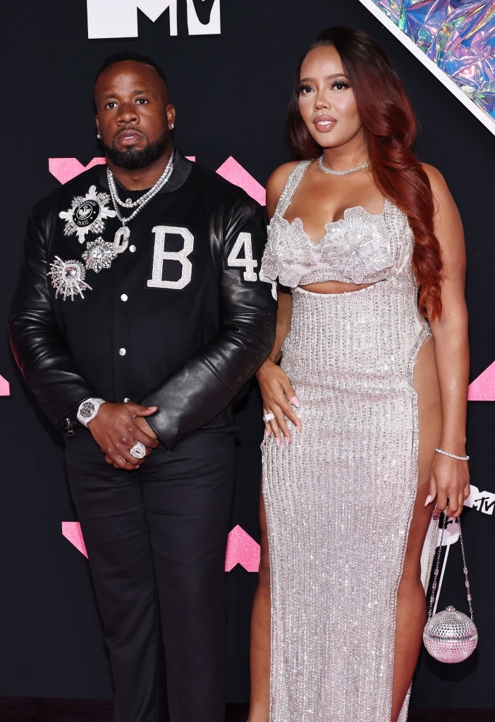 Yo Gotti and Angela attend the 2023 MTV Awards