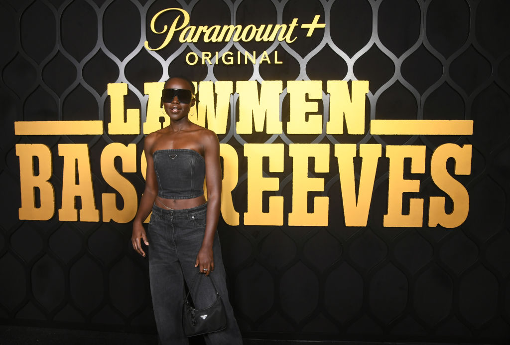 lupita nyong'o in prada. Oprah Winfrey Hosts Special Los Angeles Event For Paramount+'s "Lawmen: Bass Reeves" - Arrivals