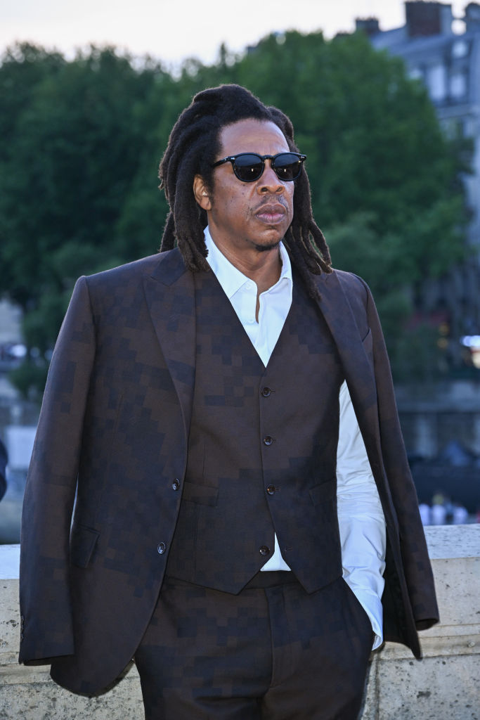 Jay-Z at the Louis Vuitton Menswear Fashion Show