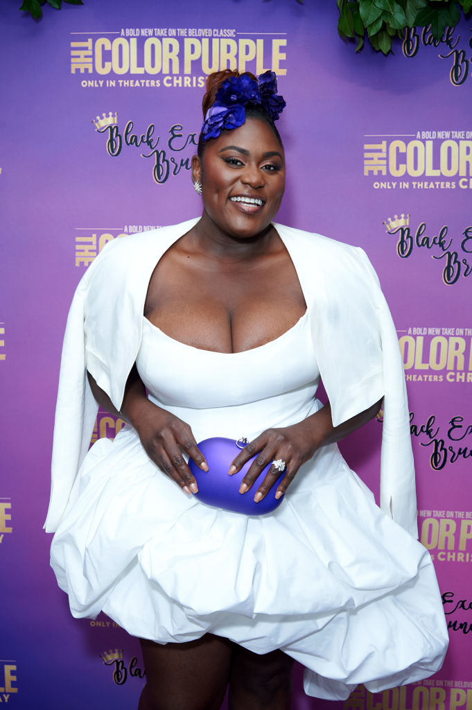 Brooks wore a dazzling white dress to the Black Excellence Brunch for "The Color Purple."