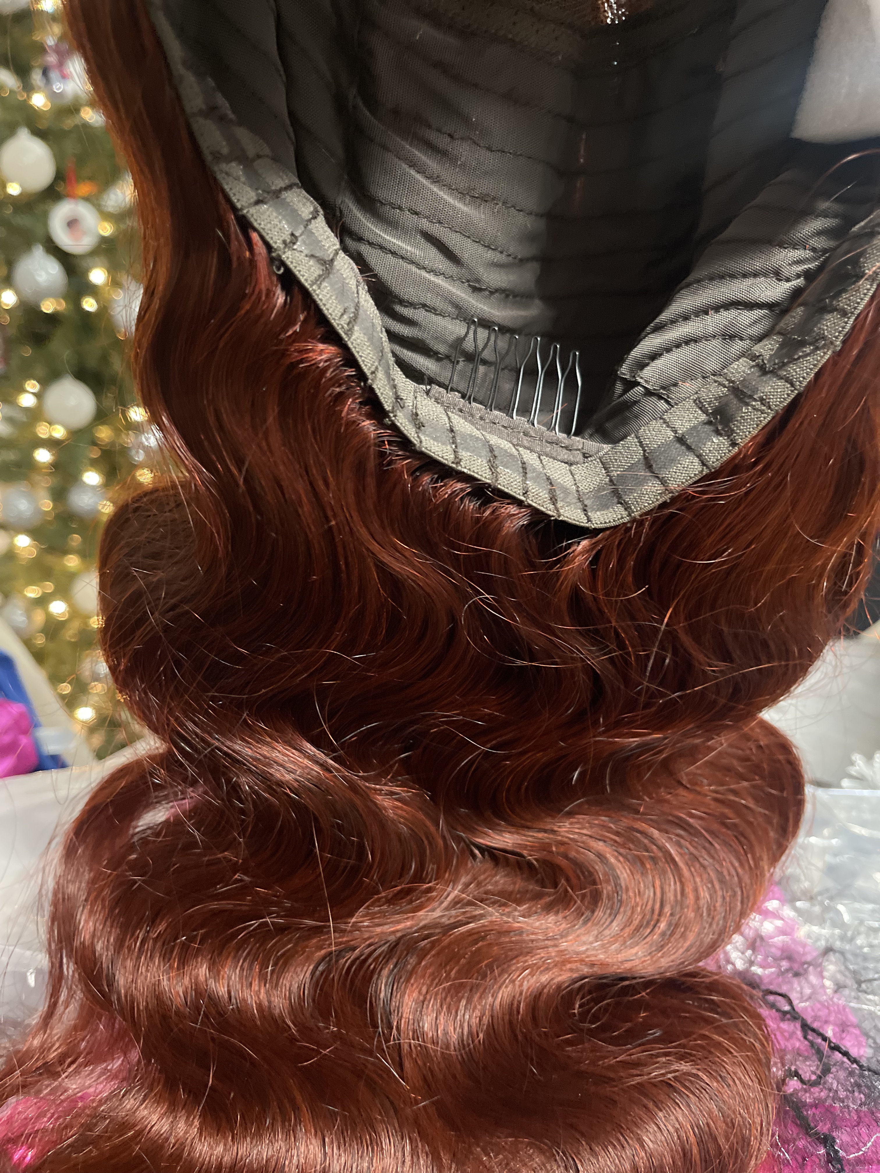 UNice Put On And Go 6X4.5 Pre-Cut Lace Reddish Brown Body Wave Air Wig