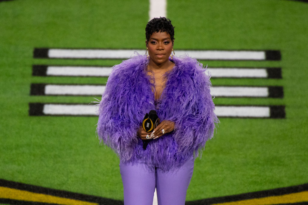 Fantasia Barrino at the 2024 CFP National Championship - Michigan v Washington