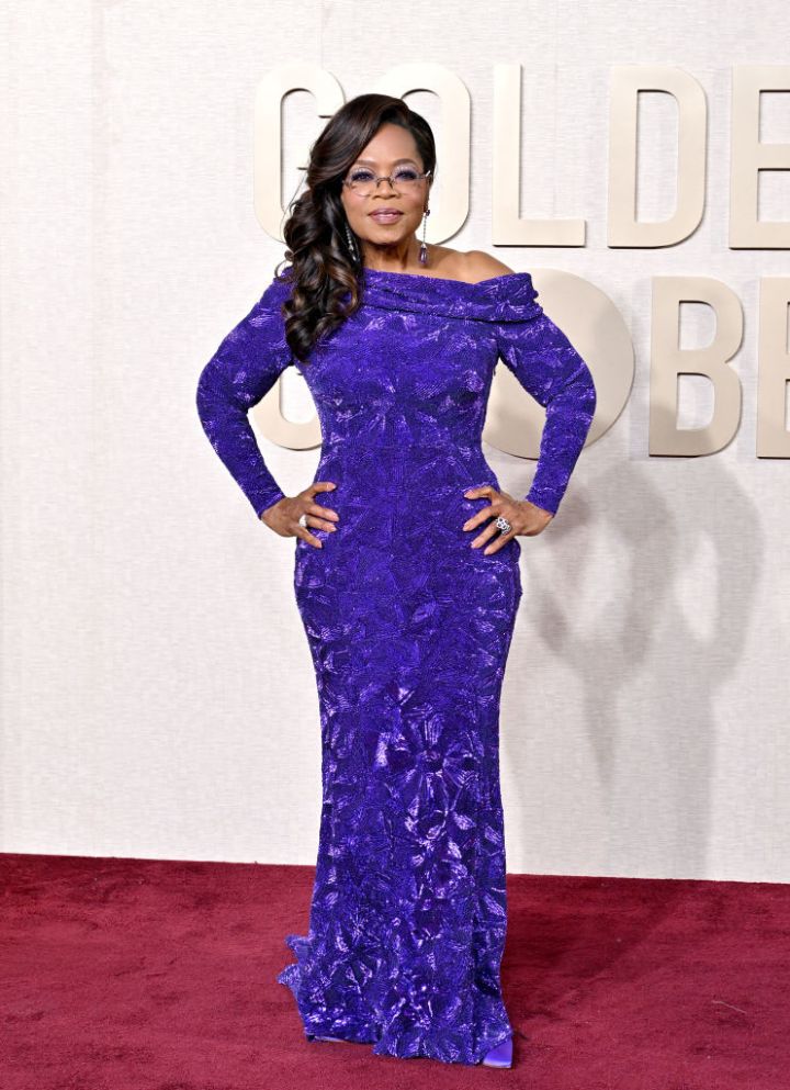 Oprah at the 81st Annual Golden Globe Awards
