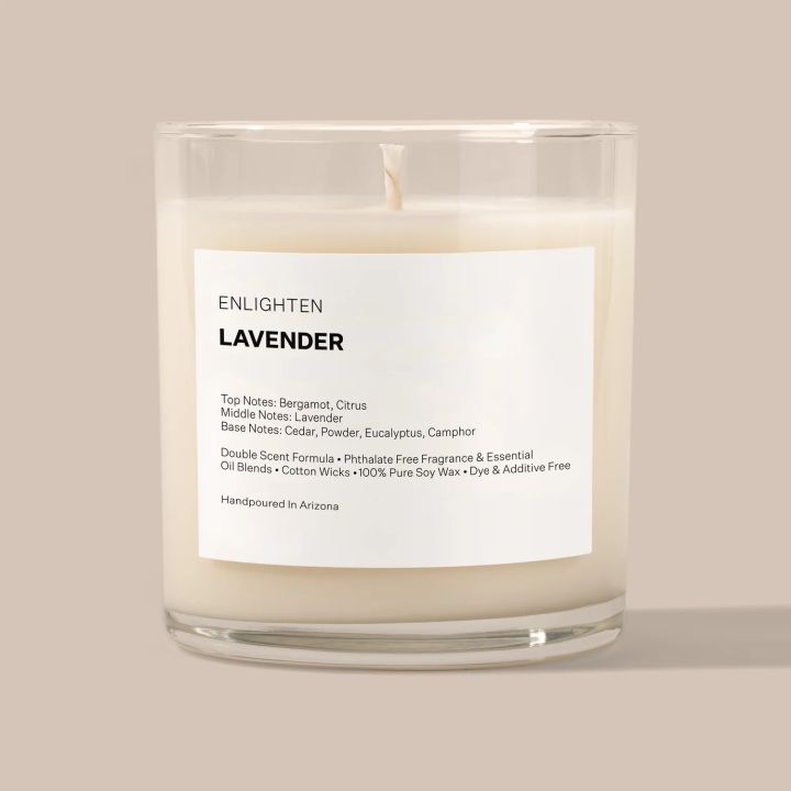 For The Self-Care Baddie Try The Enlighten Lavender Candle