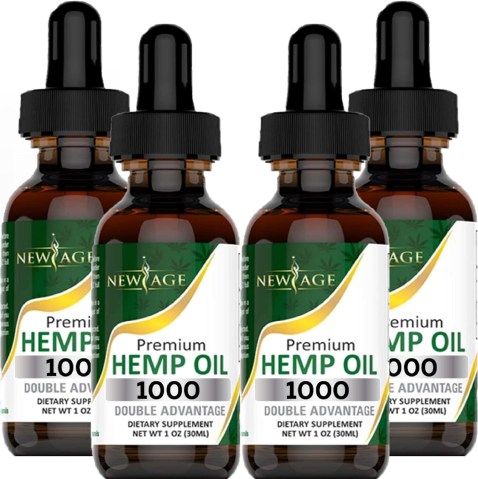 Hemp Oil - 4 Pack - All Natural of Hemp Drops