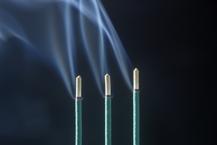 Incense smoke pattern