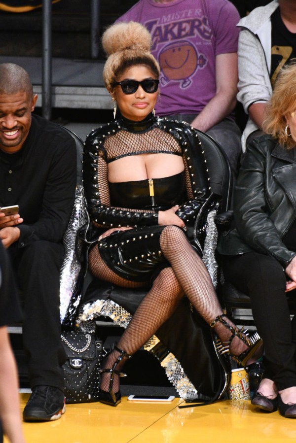 Celebrities At The Los Angeles Lakers Game