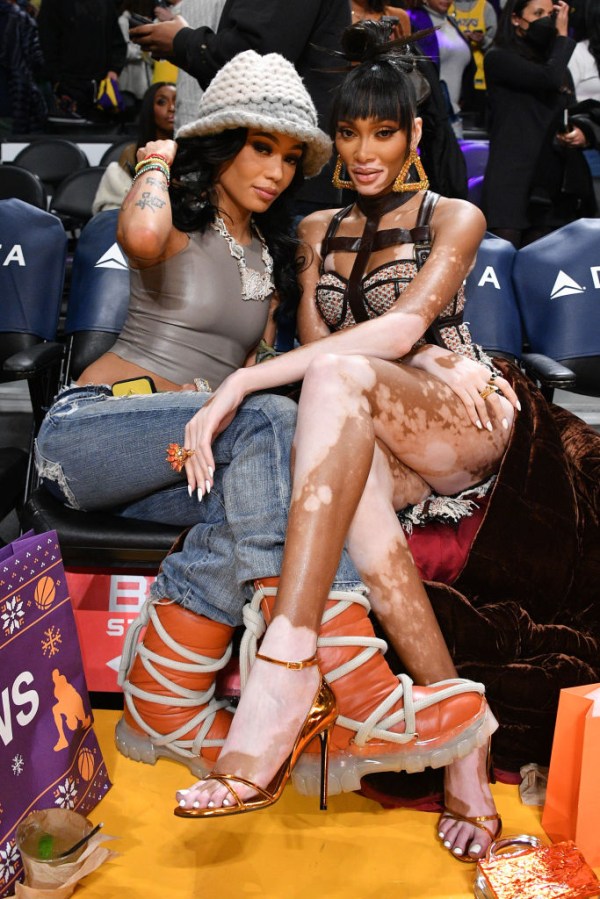 Celebrities At The Los Angeles Lakers Game