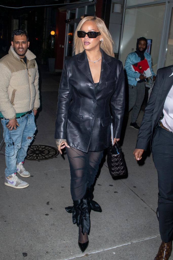 Rihanna blonde hair Celebrity Sightings In New York - May 16, 2024